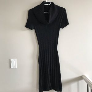 Black scoop neck dress